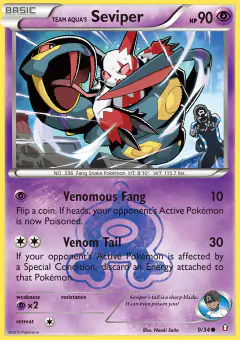 Team Aqua's Seviper card (Double Crisis 9) with Team Aqua Grunt in the artwork