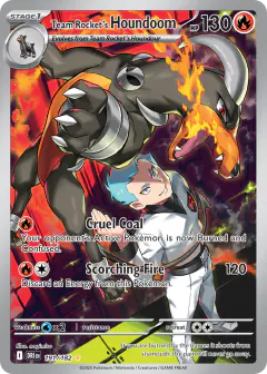 Team Rocket's Houndoom card (Destined Rivals 191) with Archer in the artwork