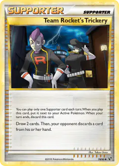 Team Rocket's Trickery card (HS—Undaunted 78) with Pichu in the artwork