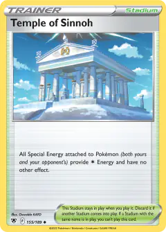 Temple of Sinnoh card (Astral Radiance 155) with Arceus in the artwork