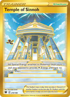 Temple of Sinnoh card (Astral Radiance 214) with Arceus in the artwork