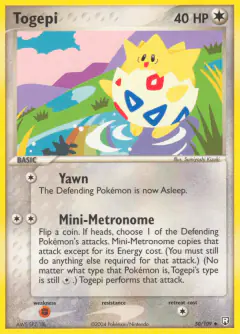 Togepi card (Team Rocket Returns 50) with Togetic in the artwork