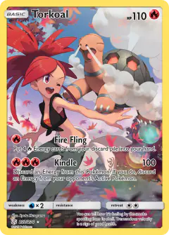 Torkoal card (Cosmic Eclipse 237) with Flannery in the artwork