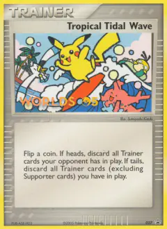 Tropical Tidal Wave card (Nintendo Black Star Promos 27) with Pikachu in the artwork