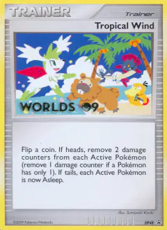 Tropical Wind card (DP Black Star Promo 48) with Sky Forme Shaymin in the artwork