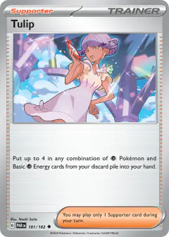 Tulip card (Paradox Rift 181) with Rotom Phone in the artwork