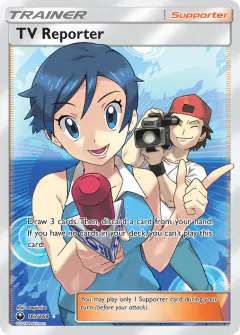 TV Reporter card (Celestial Storm 167) with Ty in the artwork