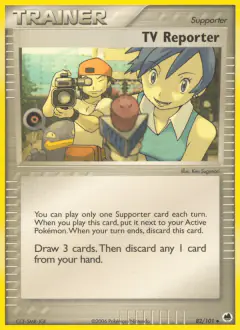 TV Reporter card (Dragon Frontiers 82) with Ty in the artwork