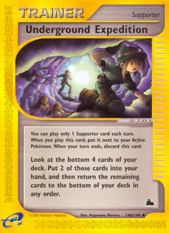 Underground Expedition card (Skyridge 140) with Zubat in the artwork
