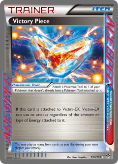Victory Piece card (Plasma Storm 130) with Victini in the artwork