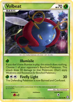 Volbeat card (HS—Triumphant 82) with Illumise in the artwork