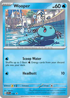 Wooper card (Scarlet & Violet Black Star Promos 155) with Horsea in the artwork